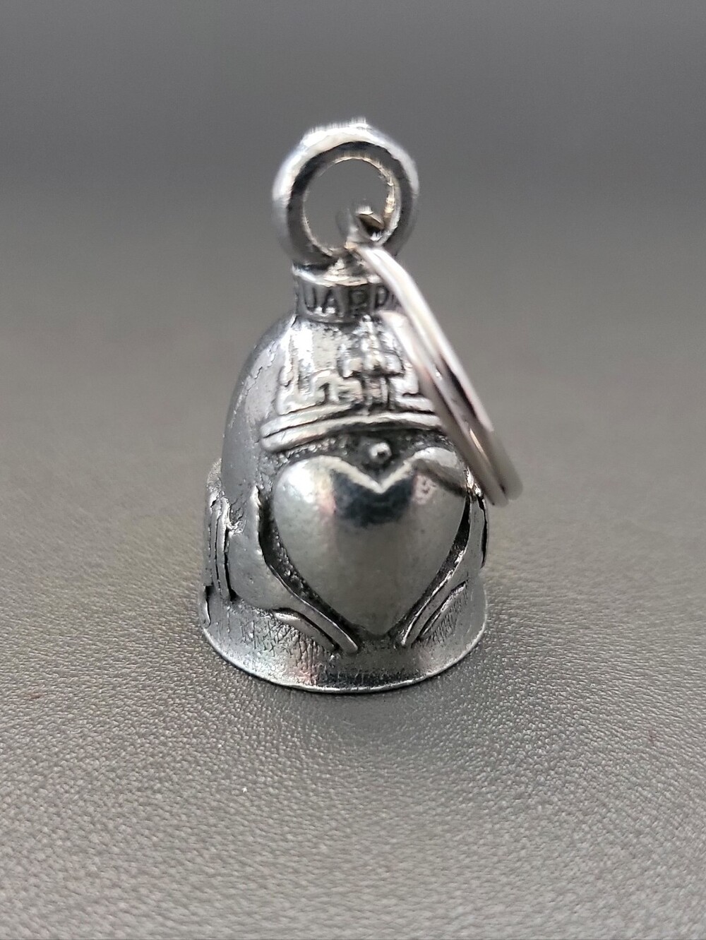 Guardian® Claddagh Bell Pewter Motorcycle Good Luck Bell Keychain Ride Safe Gift